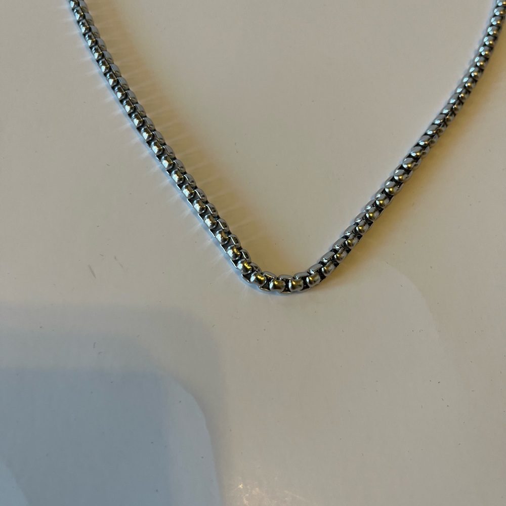 Silver Plated 5mm Square Rolo Link Chain - Picture 3 of 6